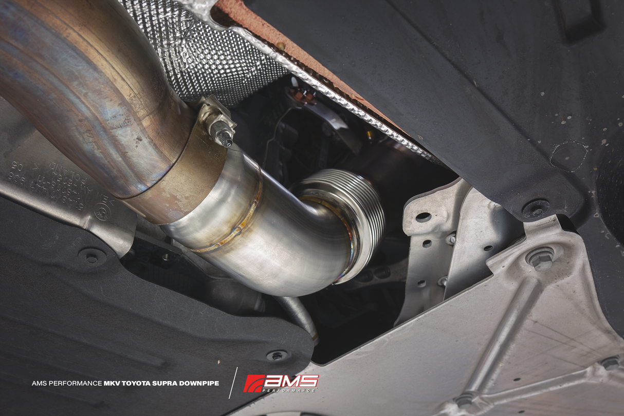 AMS PERFORMANCE TOYOTA GR SUPRA STAINLESS STEEL RACE DOWNPIPE