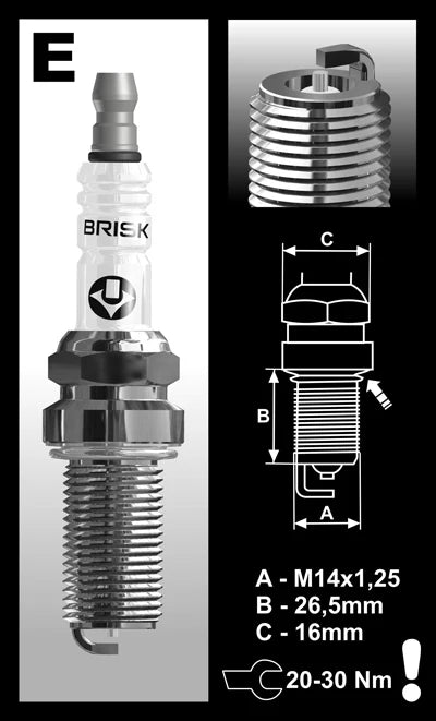 BRISK SILVER RACING ER12S SPARK PLUG