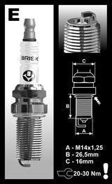BRISK SILVER RACING ER12S SPARK PLUG